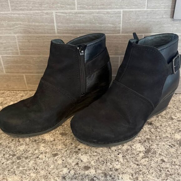 Women’s Dansko Black Leather‎ Ankle Boots/Booties-Size 38 (7.5) - Picture 9 of 10